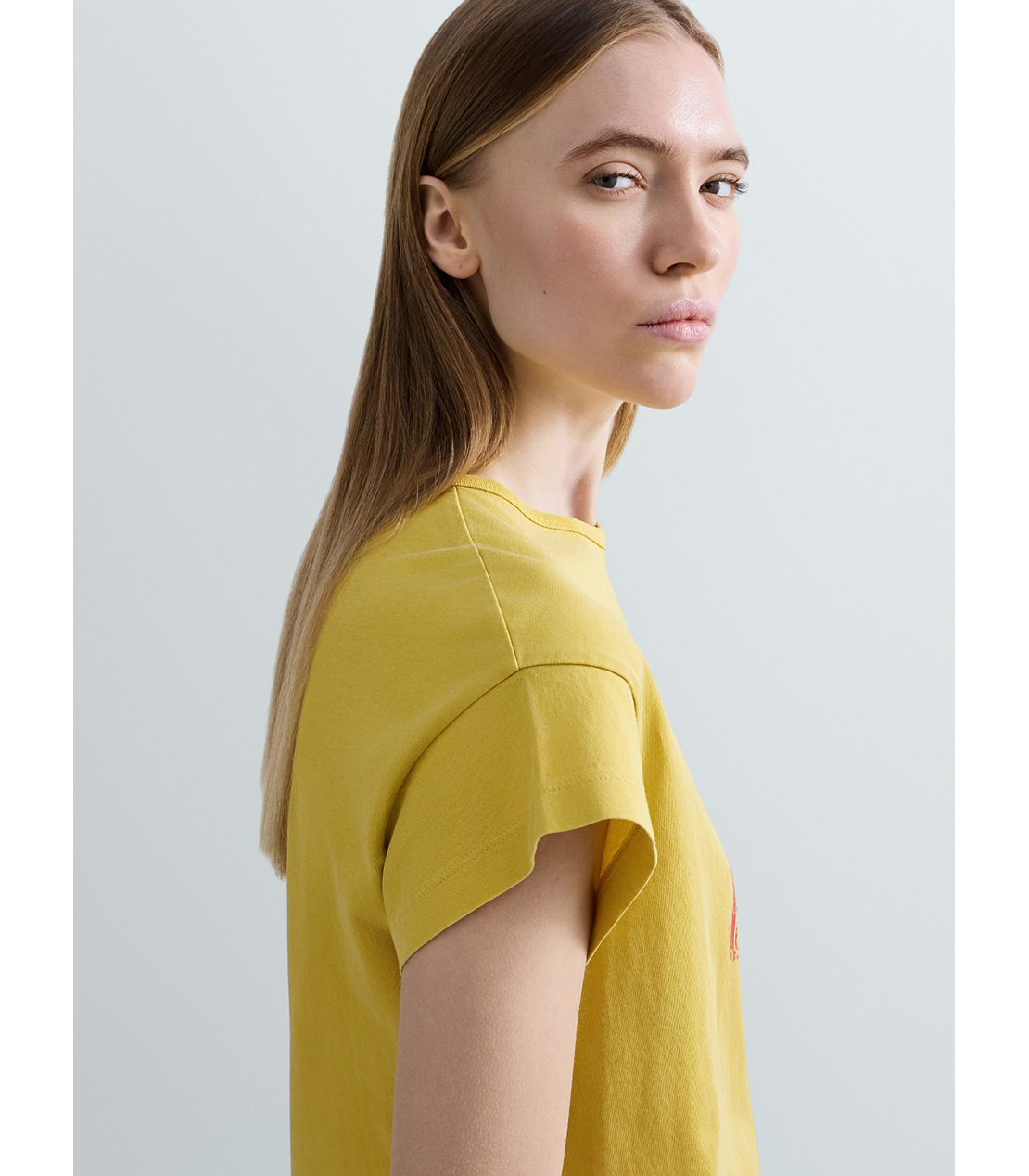 オーバーダイコットンジャージーヴィンテージTシャツ 詳細画像 イエロー 6